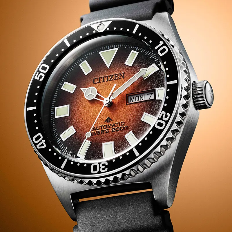 Citizen Promaster Diver's Automatic Orange Dial Men's Watch | NY0120-01Z